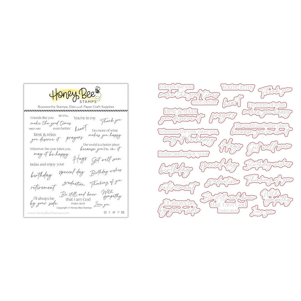 Be Still Stamp Set and Coordinating Honey Cuts Bundle