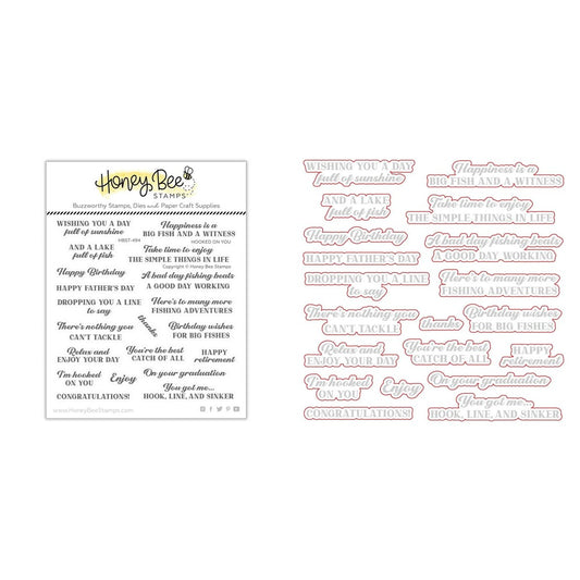 Hooked on You Stamp Set and Coordinating Honey Cuts Bundle