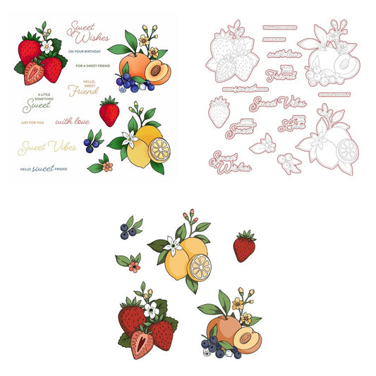 Picked With Love Stamp Set, Honey Cuts, and Stencil Bundle