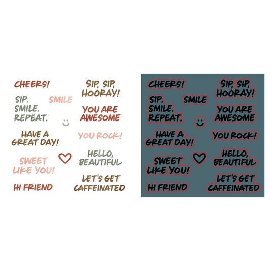 Sip. Smile. Repeat. Stamp Set and Coordinating Honey Cuts Bundle