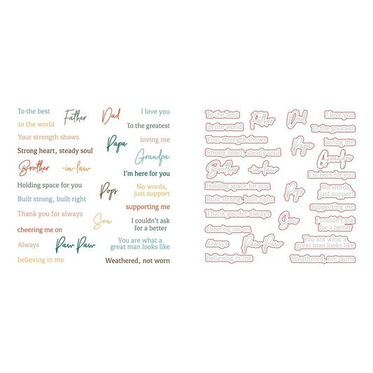Great Man Stamp Set and Coordinating Honey Cuts Bundle