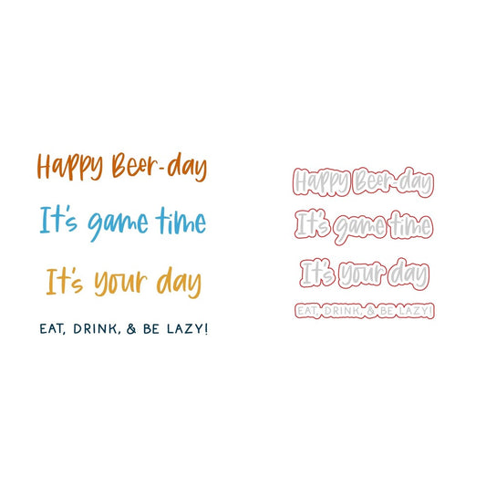 Game Time Stamp Set and Coordinating Honey Cuts Bundle