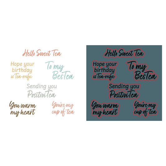 Hello Sweet Tea Stamp Set and Coordinating Honey Cuts Bundle
