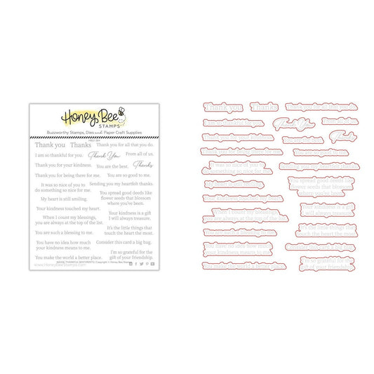 Inside: Thankful Sentiments Stamp Set and Coordinating Honey Cuts Bundle