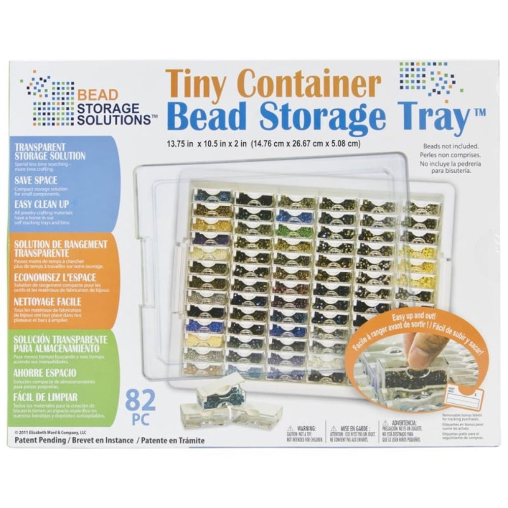 Tiny Container Bead and Embellishment Storage Solutions Tray Bundle by Elizabeth Ward - 82 pc