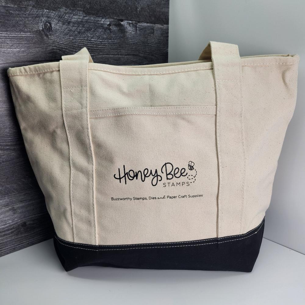 Honey Bee Logo Large Cotton Canvas Tote - Limited Edition!