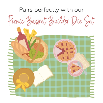 Picnic Blanket Builder - 6"x6" Stencil Set of 2 Coordinating Stencils