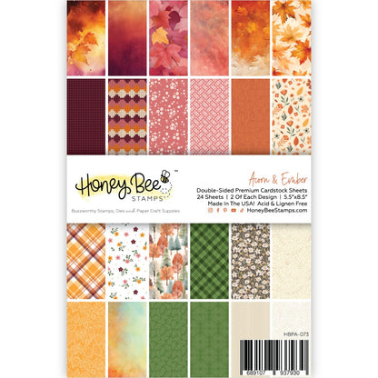 Acorn & Ember Paper Bundle - Paper Pack Plus Coordinating Solid Cardstock Pack