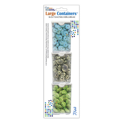 Bead and Embellishment Storage Containers - Large / Set of 3