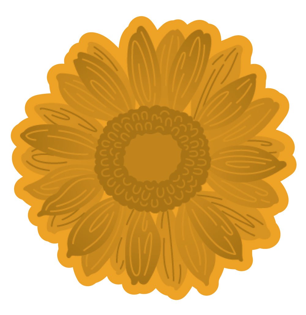 3D Sunflower - Wax Stamper - Honey Bee Stamps