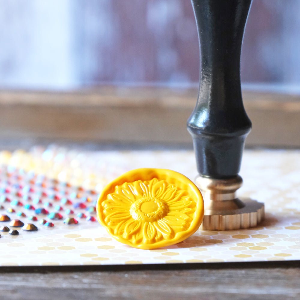 3D Sunflower - Wax Stamper - Honey Bee Stamps