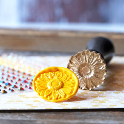 3D Sunflower - Wax Stamper - Honey Bee Stamps