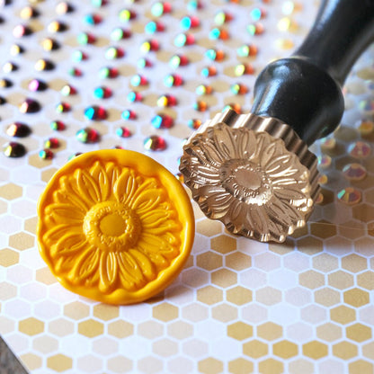 3D Sunflower - Wax Stamper - Honey Bee Stamps