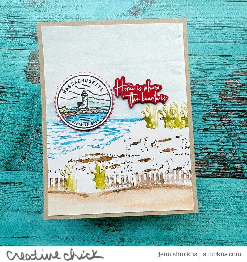 50 States Circles - 2x2 Photopolymer Stamp Set - Alabama - Honey Bee Stamps