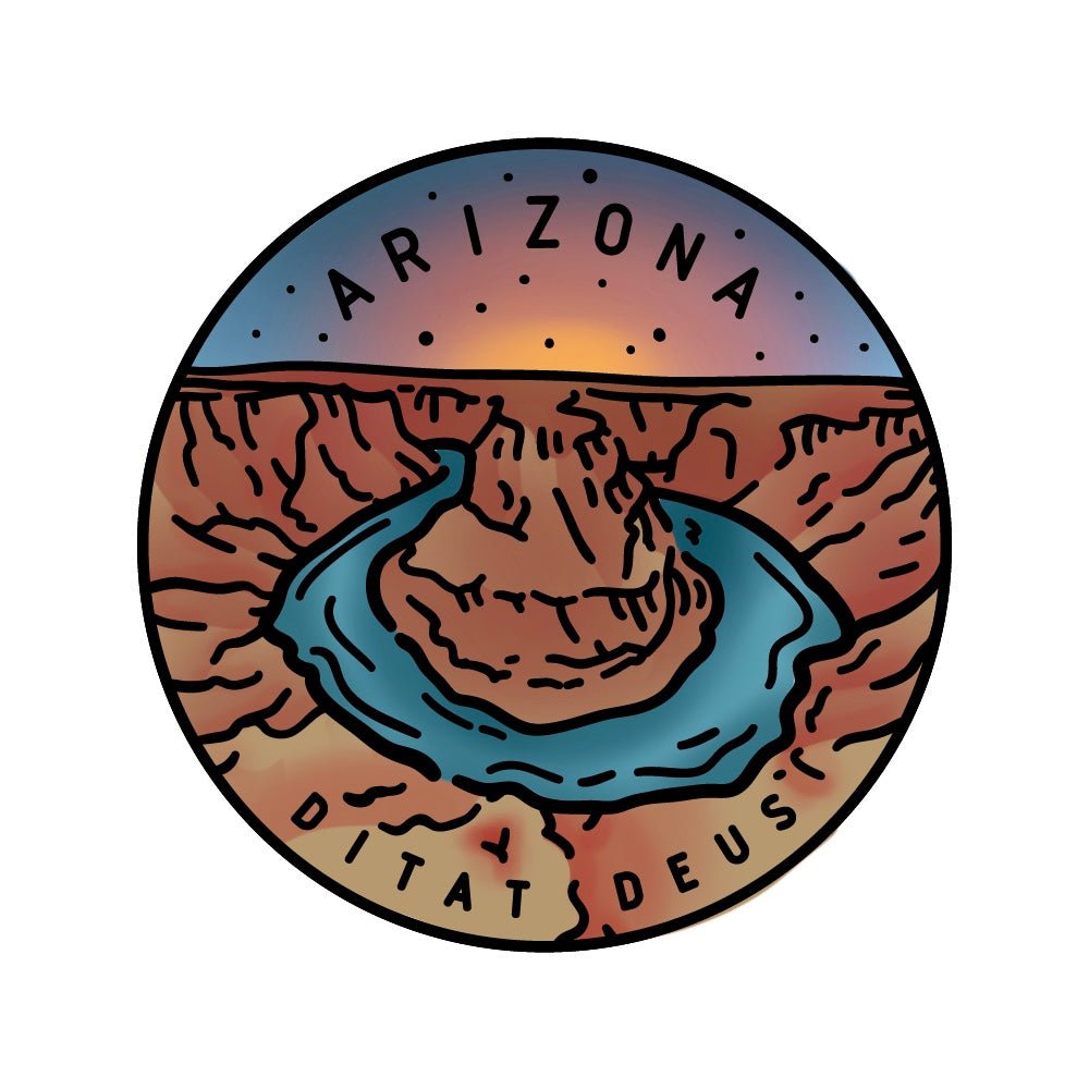 50 States Circles - 2x2 Photopolymer Stamp Set - Arizona - Honey Bee Stamps