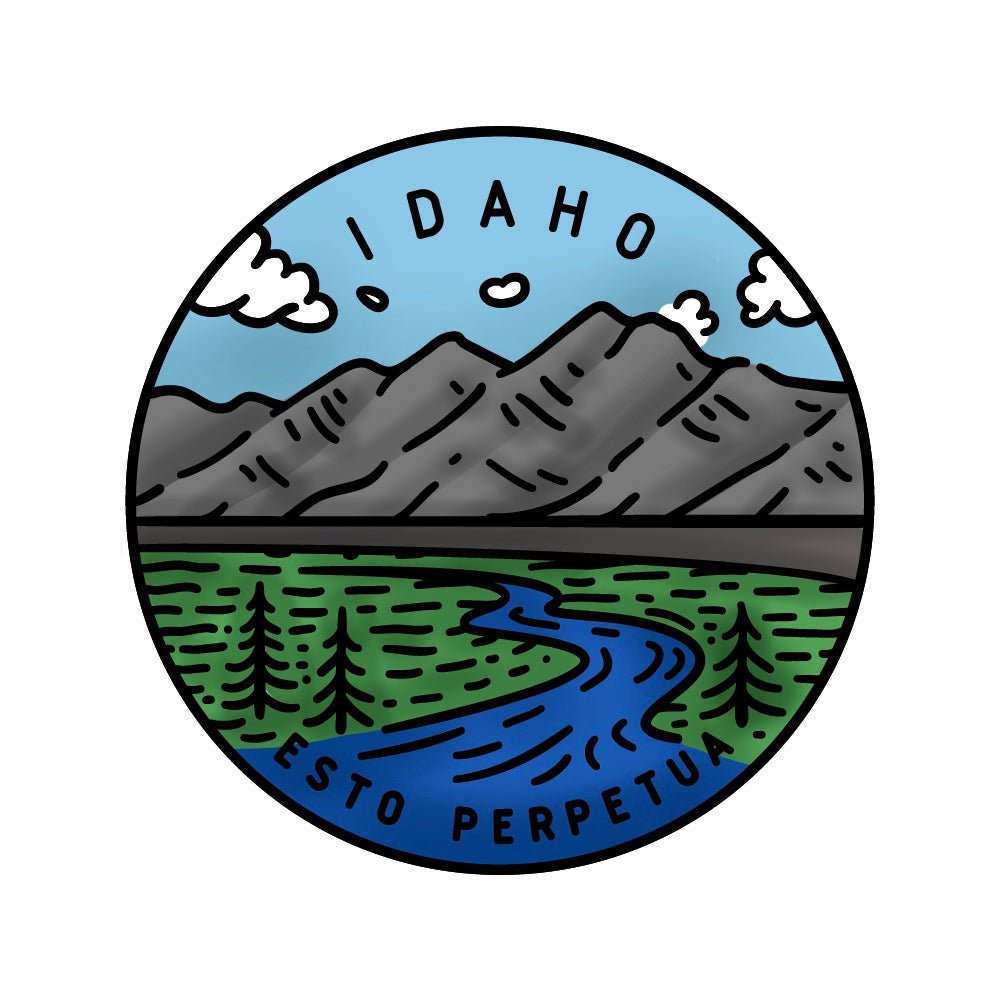 50 States Circles - 2x2 Photopolymer Stamp Set - Idaho - Honey Bee Stamps