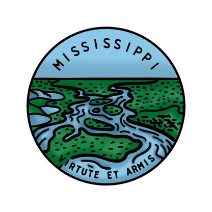 50 States Circles - 2x2 Photopolymer Stamp Set - Mississippi - Honey Bee Stamps