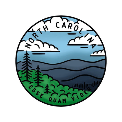 50 States Circles - 2x2 Photopolymer Stamp Set - North Carolina - Honey Bee Stamps