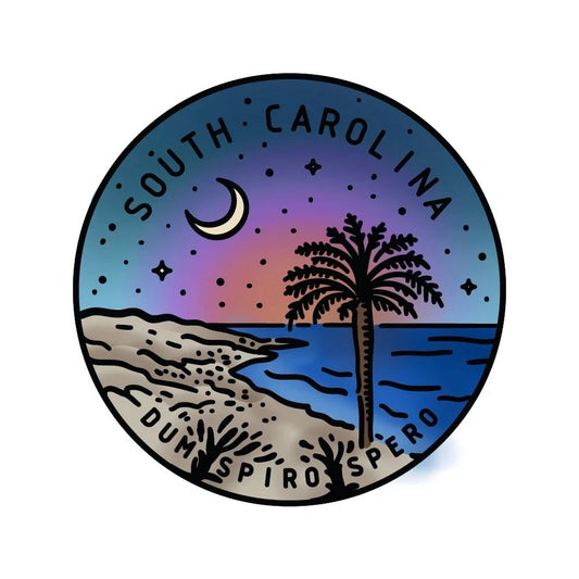 50 States Circles - 2x2 Photopolymer Stamp Set - South Carolina - Honey Bee Stamps