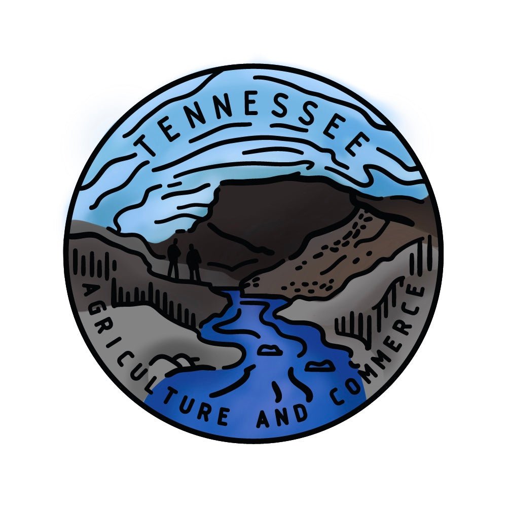 50 States Circles - 2x2 Photopolymer Stamp Set - Tennessee - Honey Bee Stamps