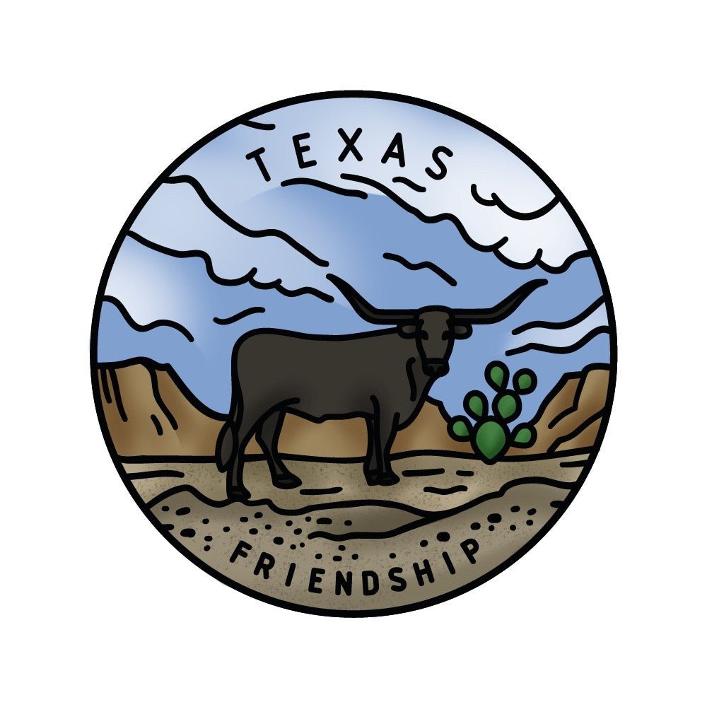 50 States Circles - 2x2 Photopolymer Stamp Set - Texas 2.0 - Honey Bee Stamps