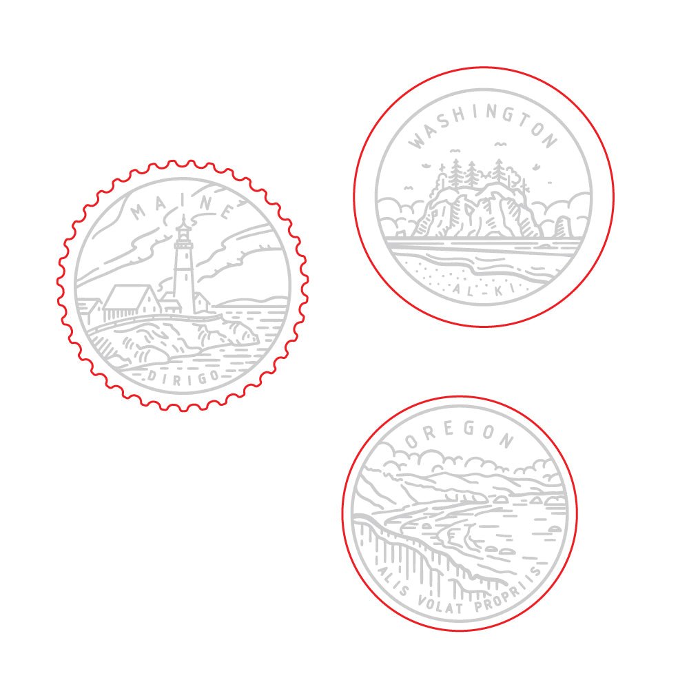 50 States - Coordinating Honey Cuts - Coordinating Dies - Honey Bee Stamps