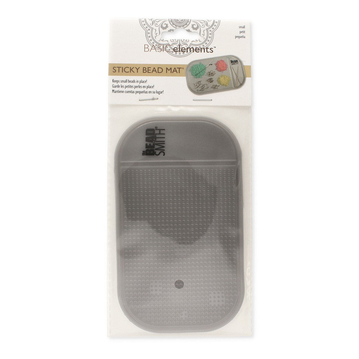 5.5" x 3.25" Small Gray Sticky Bead and Embellishment Mat - Honey Bee Stamps