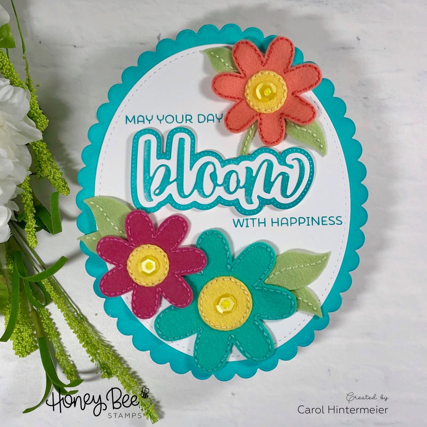 Large Stitched Flowers - Honey Cuts