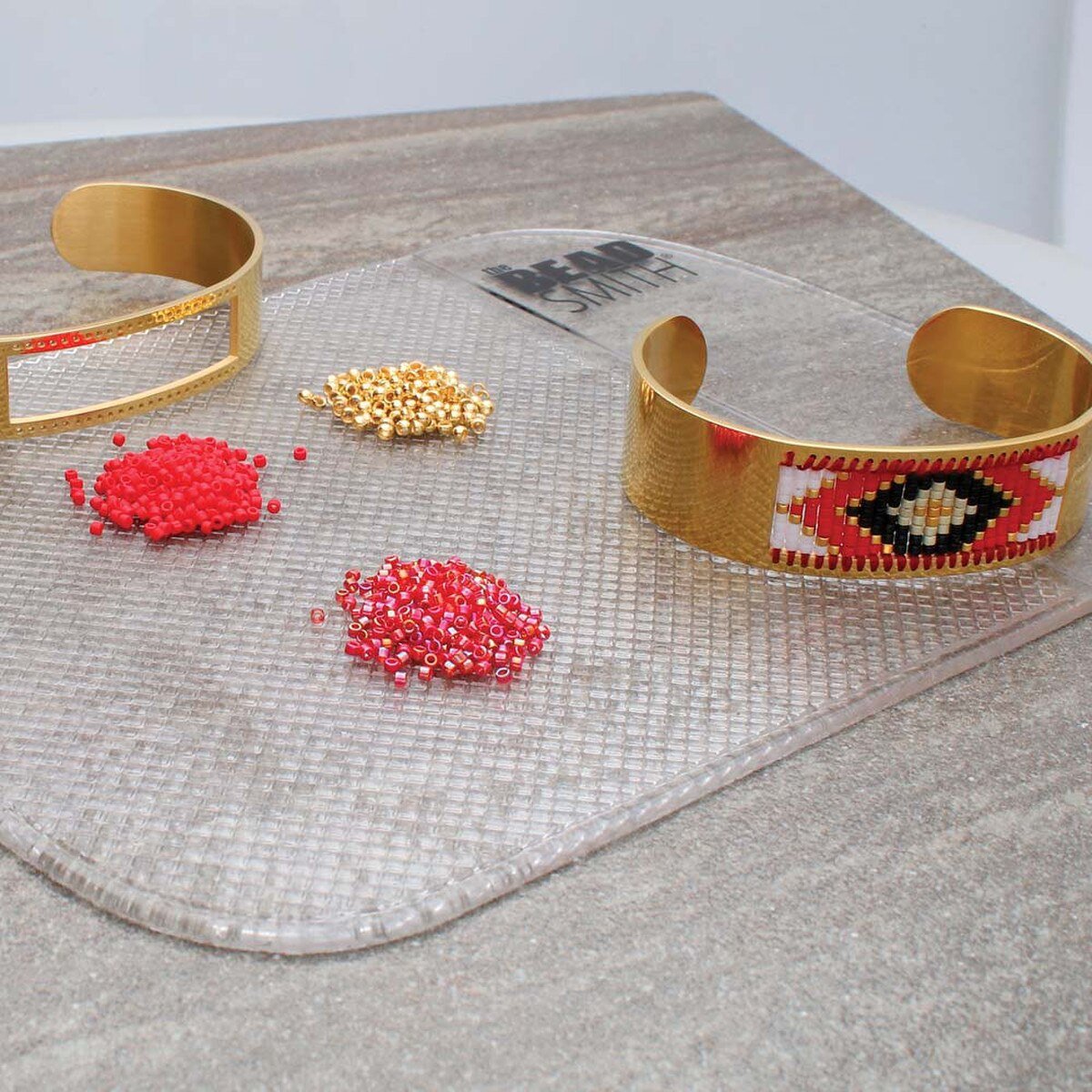 7.5" x 5.5" Large Clear Sticky Bead and Embellishment Mat - Honey Bee Stamps