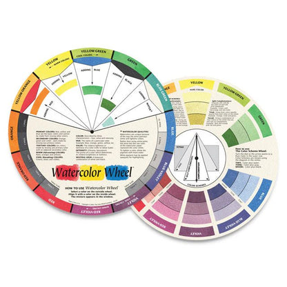 9 - 1/2" Watercolor Wheel Color Mixing Guide - Honey Bee Stamps