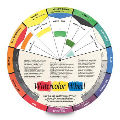 9 - 1/2" Watercolor Wheel Color Mixing Guide - Honey Bee Stamps