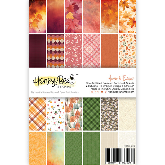 Acorn & Ember - 5.5"x8.5" - 24 Double-Sided Sheets - Includes Paper Organizer!