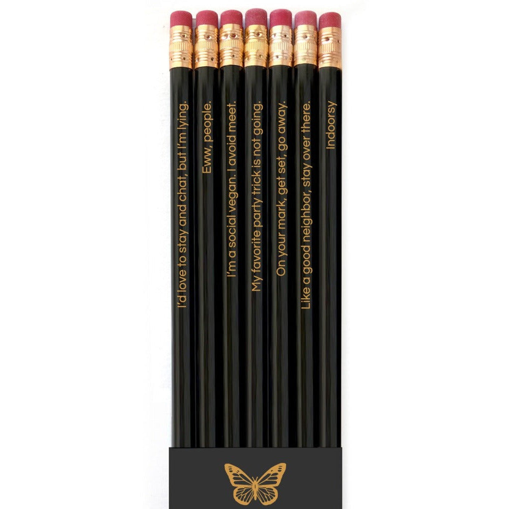 Antisocial Butterfly Pencil Set