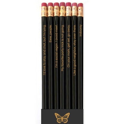 Antisocial Butterfly Pencil Set