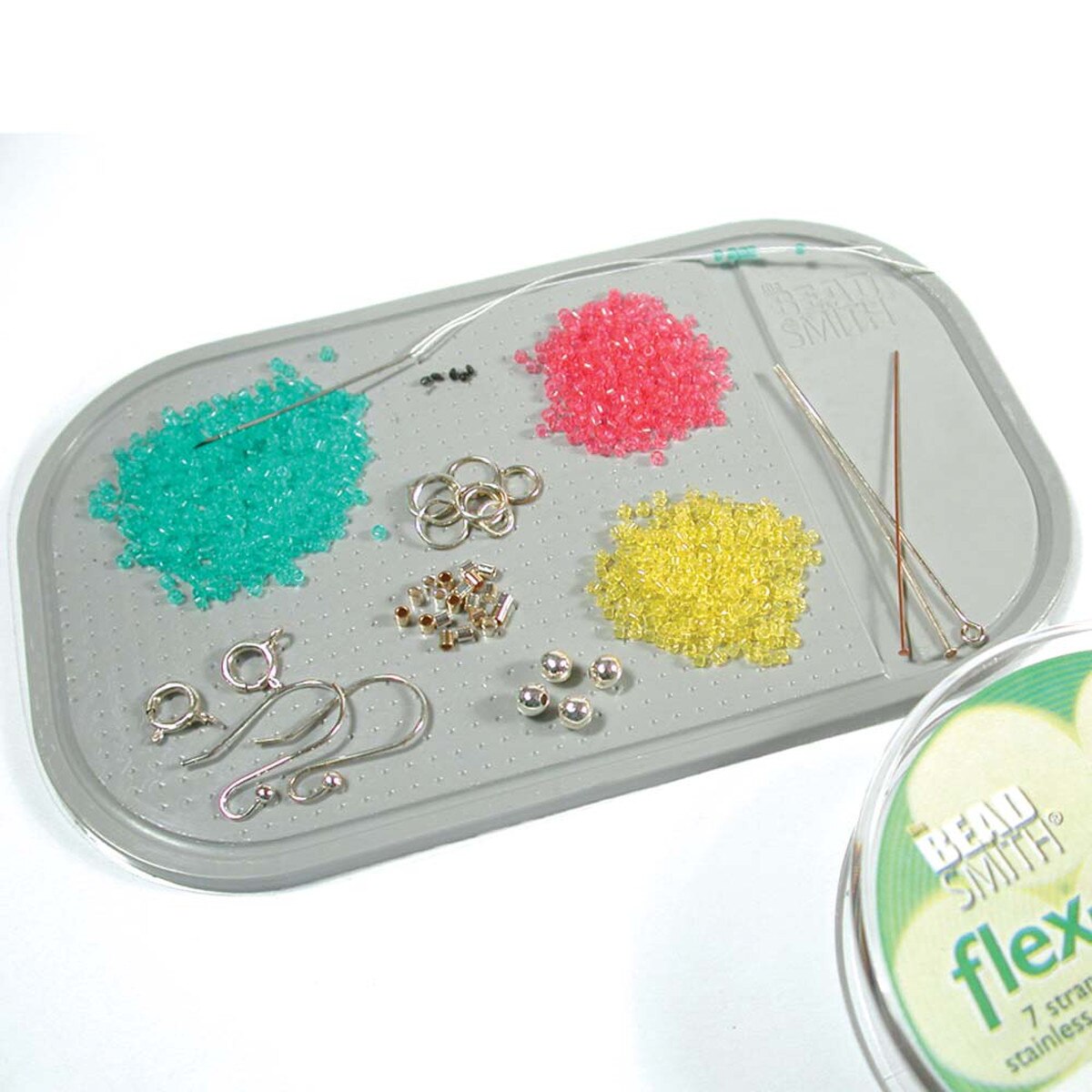 5.5" x 3.25" Small Gray Sticky Bead and Embellishment Mat