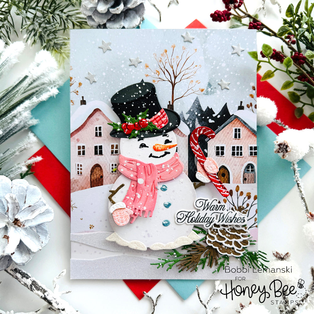 Lovely Layers: Vintage Snowman - Honey Cuts - Stand-Alone Dies
