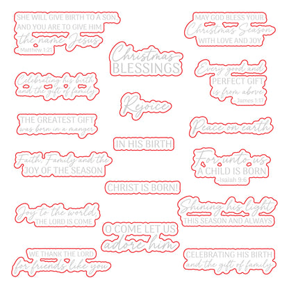 Christmas Blessings - Honey Cuts - Coordinating Dies
