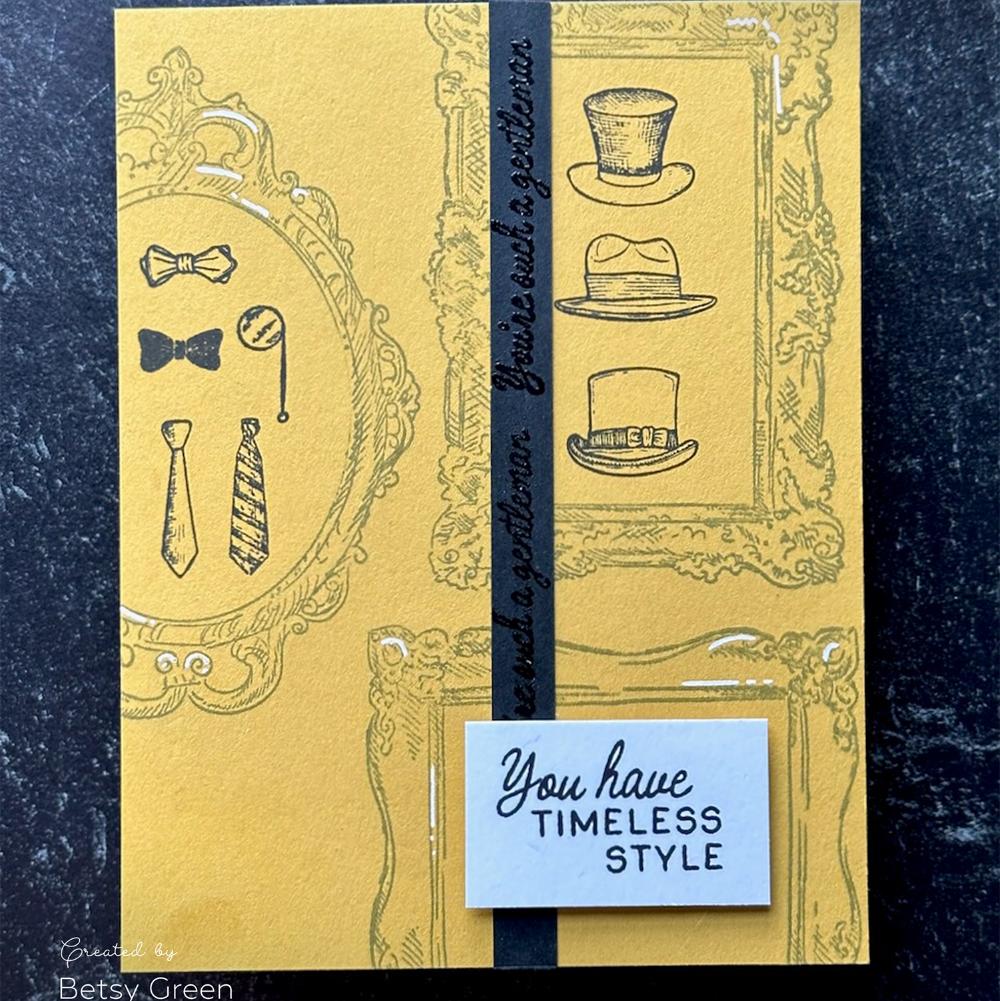 Dapper Decor - 6x8 Rubber Cling Stamp Set