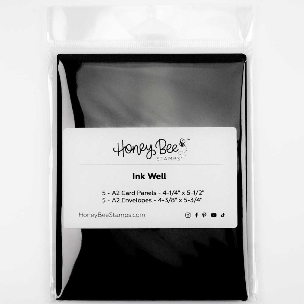 Honey Bee A2 Card Panels and Envelopes Set Of 5 - Ink Well