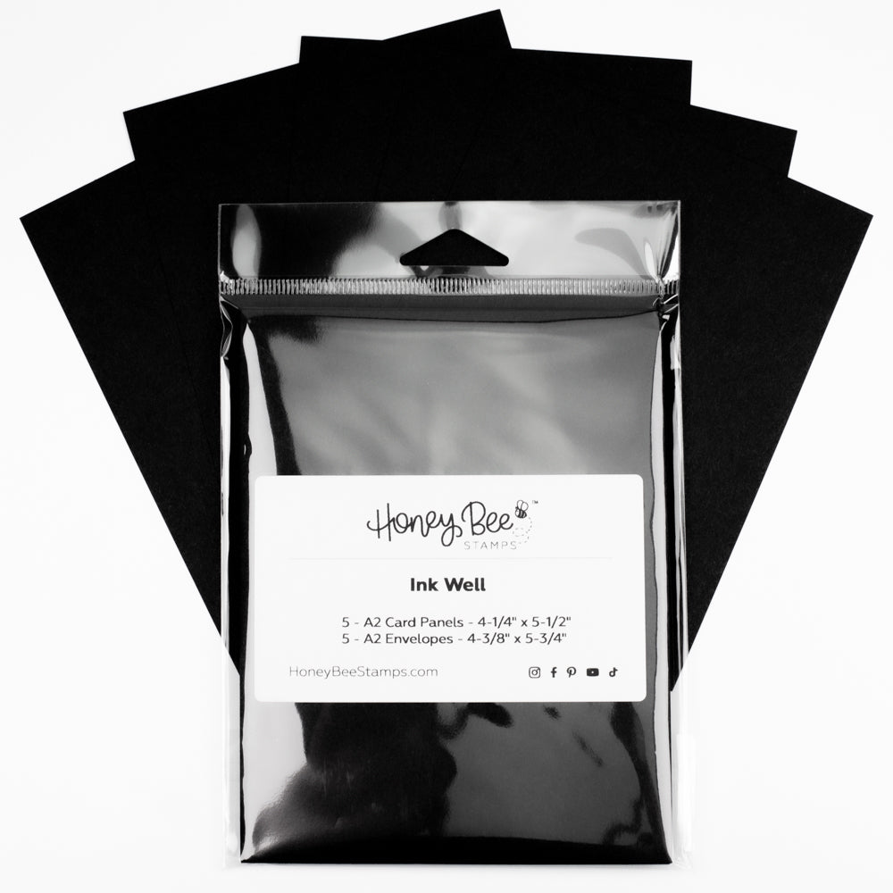 Honey Bee A2 Card Panels and Envelopes Set Of 5 - Ink Well