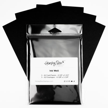 Honey Bee A2 Card Panels and Envelopes Set Of 5 - Ink Well