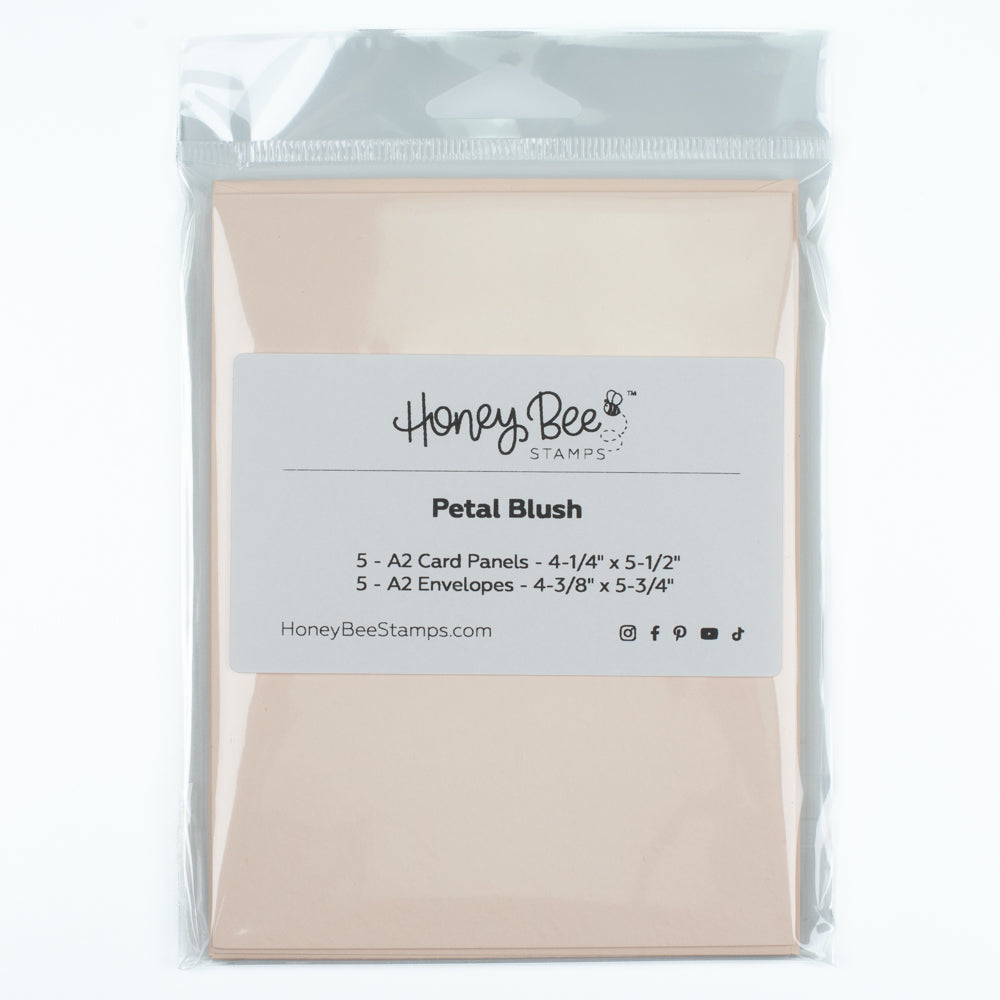 Honey Bee A2 Card Panels and Envelopes Set Of 5 - Petal Blush