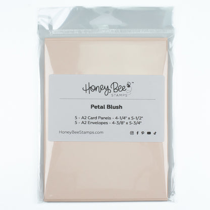 Honey Bee A2 Card Panels and Envelopes Set Of 5 - Petal Blush