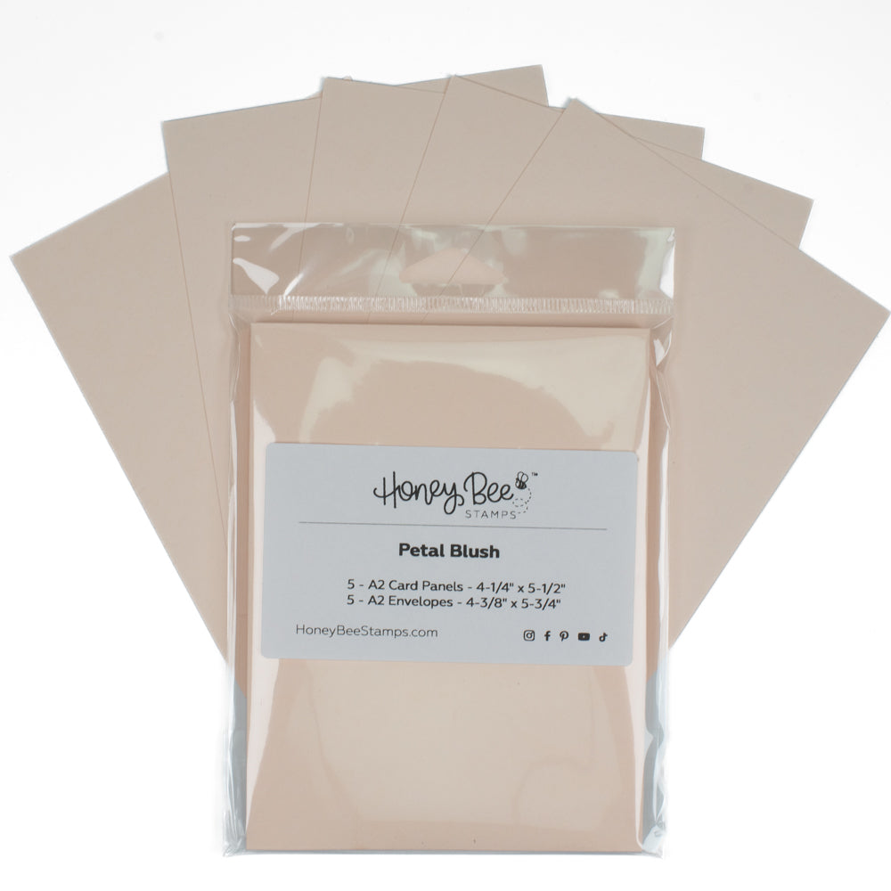 Honey Bee A2 Card Panels and Envelopes Set Of 5 - Petal Blush