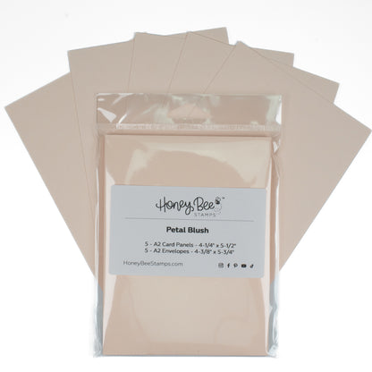 Honey Bee A2 Card Panels and Envelopes Set Of 5 - Petal Blush