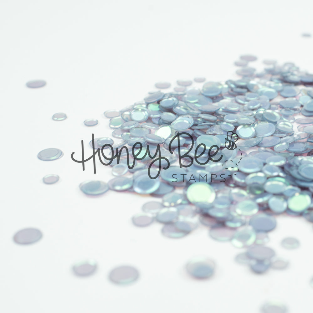 Lost Lake - No Hole Sequins - Pale Blue Gray Iridescent Confetti Mix