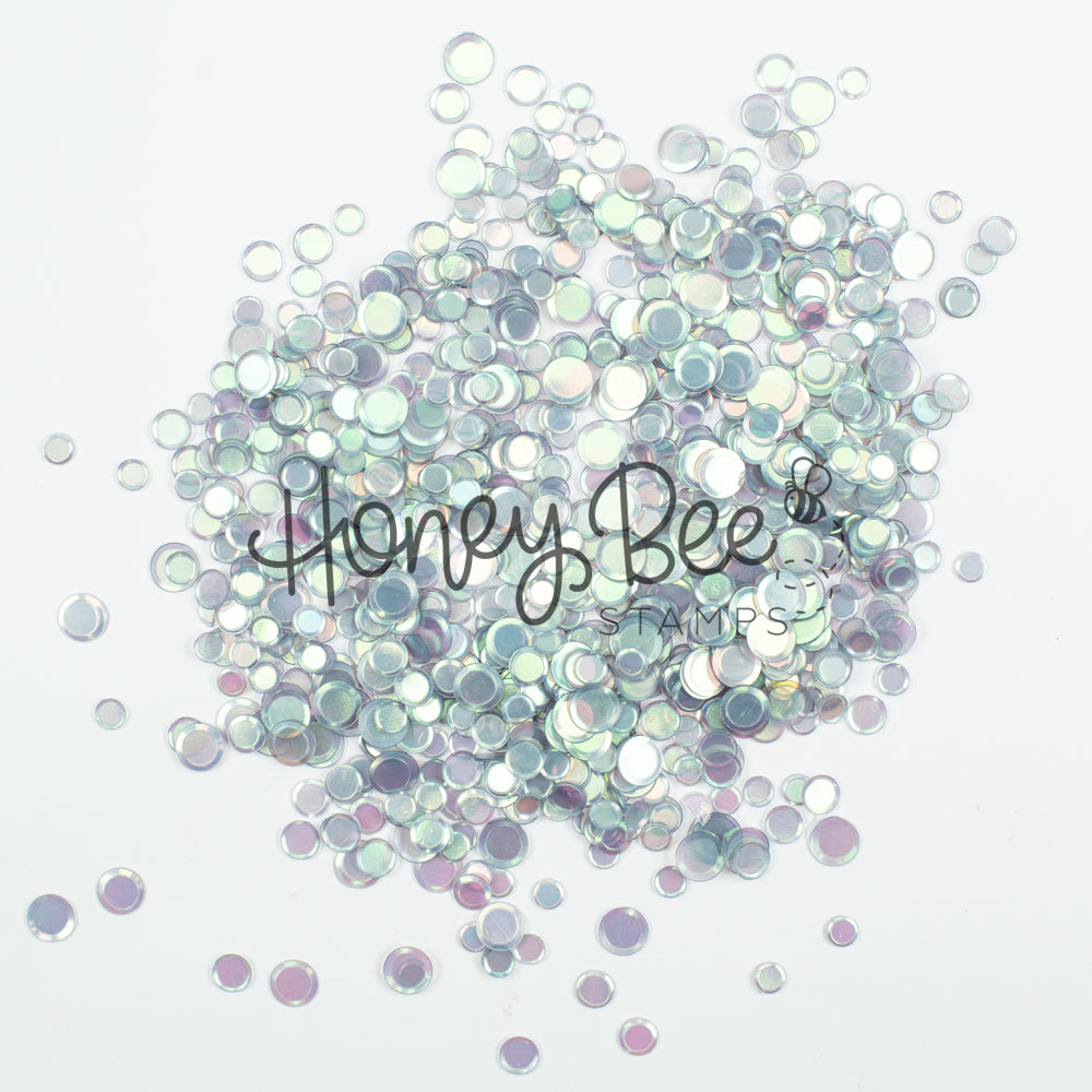 Lost Lake - No Hole Sequins - Pale Blue Gray Iridescent Confetti Mix