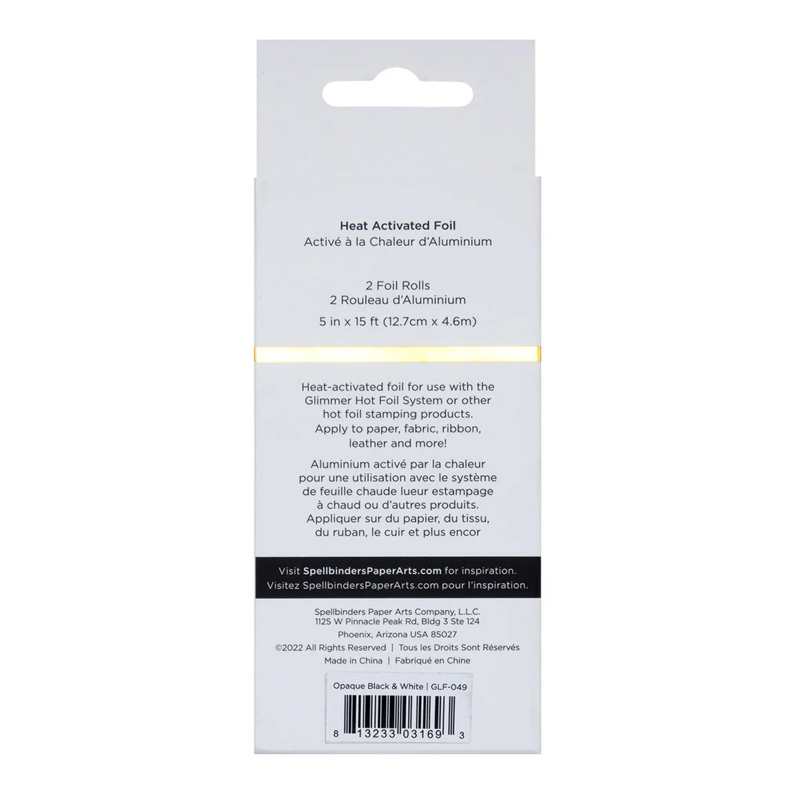 Spellbinders Glimmer Hot Foil - Variety Pack Black & White 2/pk