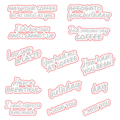 You Had Me At Coffee - Honey Cuts - Coordinating Dies