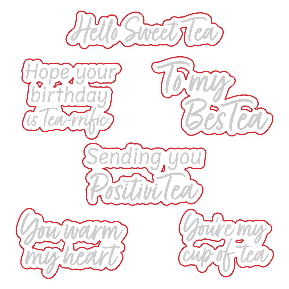 Hello Sweet Tea - Honey Cuts - Coordinating Dies